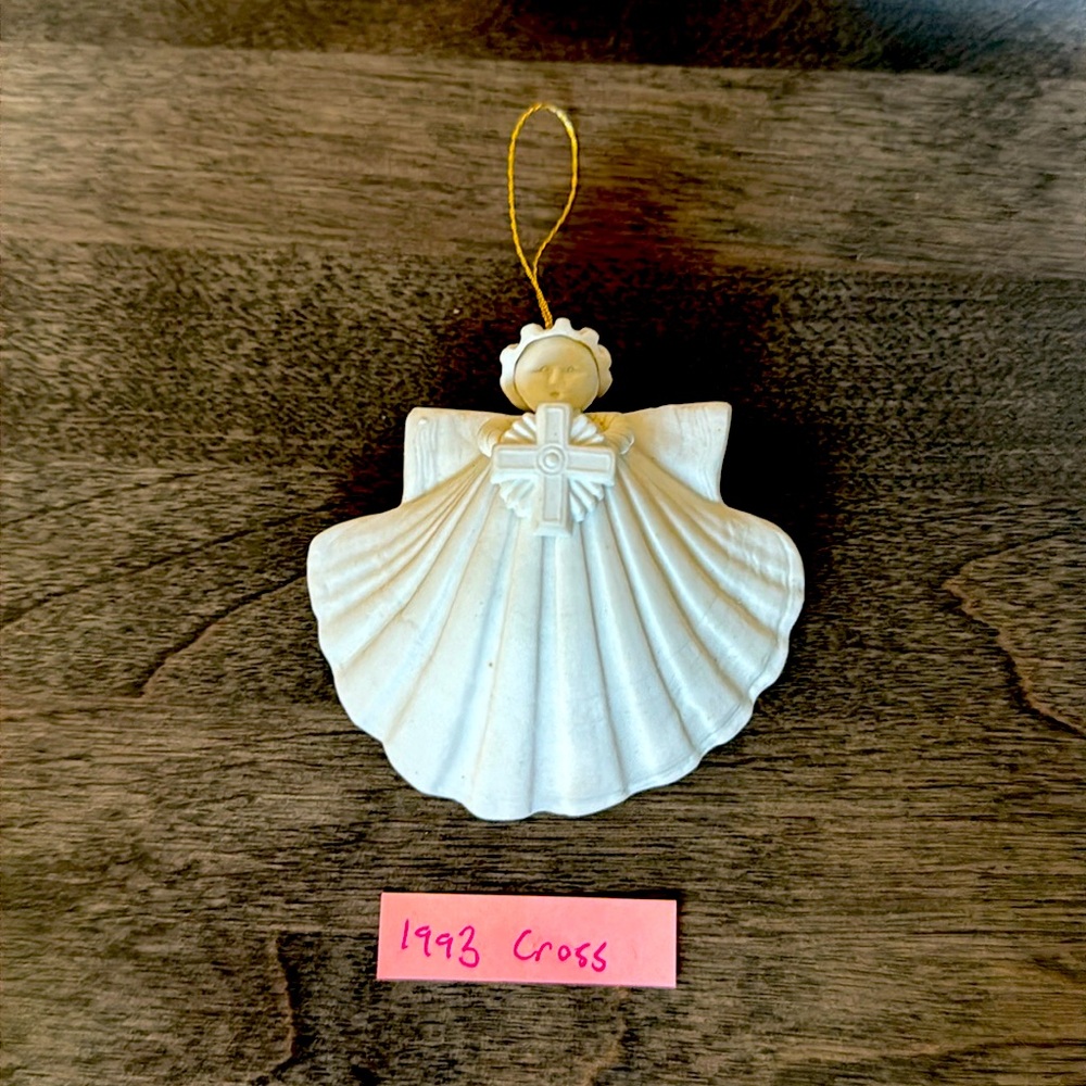 Margaret Furlong 1993 Porcelain “Cross”
Angel Christmas Ornament